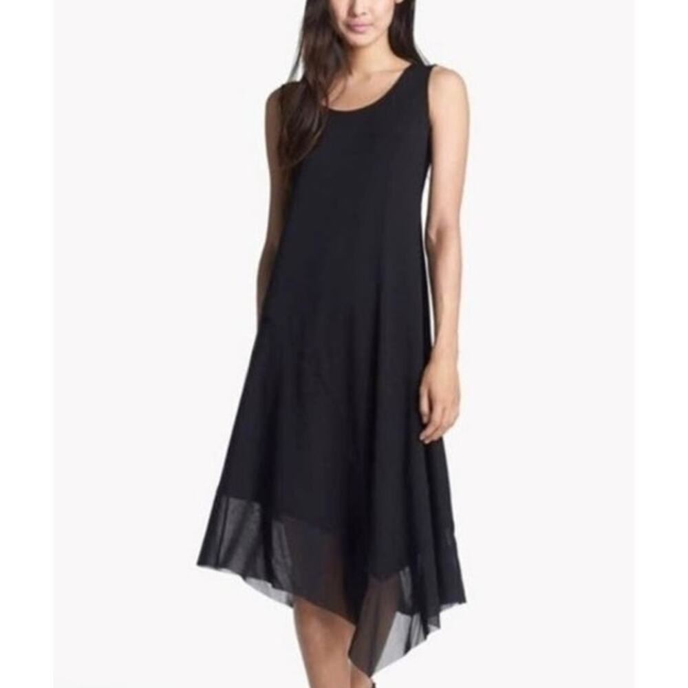 Eileen Fisher Black Midi Dress Size XS